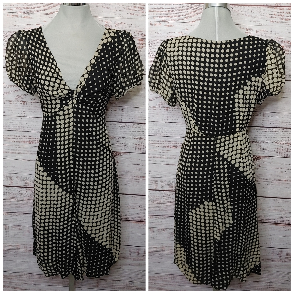Emanuel Ungaro silk polka dot dress 10